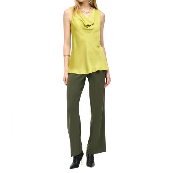 NEW JOSEPH RIBKOFF cowl neck tank top in wasabi - Picture 3 of 4